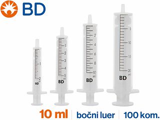 DVODIJELNA ŠPRICA, 10 ml, bočni luer, BD Discardit™ II