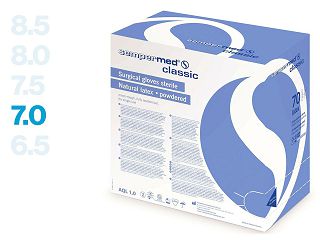 RUKAVICE KIRURŠKE CLASSIC 7.0, sterilne, s puderom, 70 pari,  Sempermed®