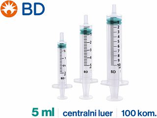 TRODIJELNA ŠPRICA, 5 ml, centralni luer, BD Emerald™