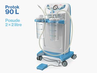 HOSPI PLUS ASPIRATOR 90 L, 2x2 litre, s nožnim prekidačem i usmjerivačem protoka