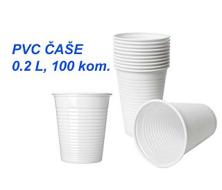 ČAŠE PLASTIČNE 0.2 L, 100 kom.