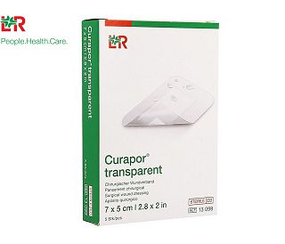 CURAPOR TRANSPARENT 7 x 5 cm (4 x 2.5 cm), 5 kom.