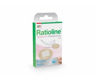 FLASTER RATIOLINE SENSITIVE 2.2 cm, okrugli, 20 kom.