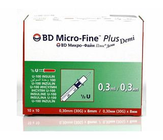 INZULINSKA ŠPRICA 0.3ml, s iglom 30G, 100 kom. BD Micro-Fine™ (320829)