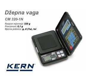 KERN PRIJENOSNA PRECIZNA VAGA CM 320-1N, 320 g / 0.1 g