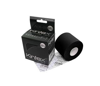 KINEZIOLOŠKA TRAKA KINTEX CLASSIC, CRNA, 5 cm× 5 m