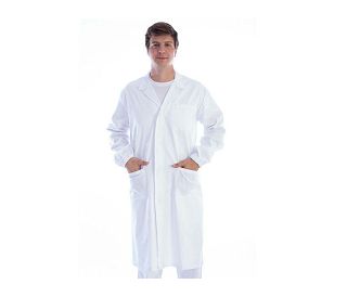 LABORATORIJSKA/LIJEČNIČKA KUTA, BIJELA, UNISEX, VEL. M, KOPČANJE NA DRUKER
