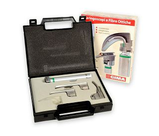LARINGOSKOP "GIMA GREEN", F.O. S 3 LOPATICE (MILLER 0 i 1, MACINTOSH 0), pedijatrijski 