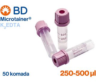 MICROTAINER K2EDTA ZA HEMATOLOGIJU, 250-500 µl, 50 komada