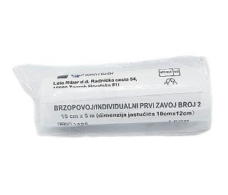 PRVI ZAVOJ br. 2, 10 cm x 5 m, STERILNI (1496 LOLA)