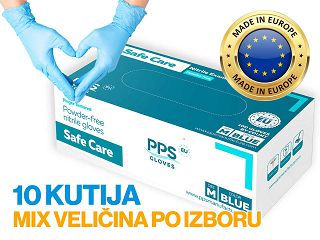 RUKAVICE NITRILNE - 10 KUTIJA, MIX VELIČINA PO IZBORU