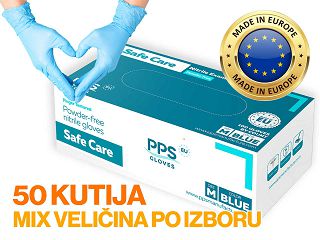 RUKAVICE NITRILNE – 50 KUTIJA, MIX VELIČINA PO IZBORU