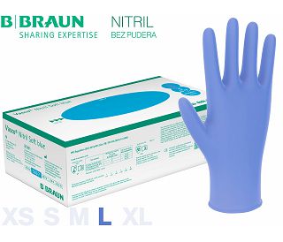 RUKAVICE NITRILNE Vasco Nitril Soft Blue L, 200 kom., B. BRAUN