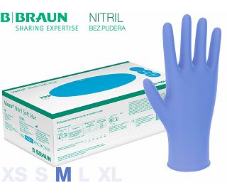 RUKAVICE NITRILNE Vasco Nitril Soft Blue M, 200 kom., B. BRAUN