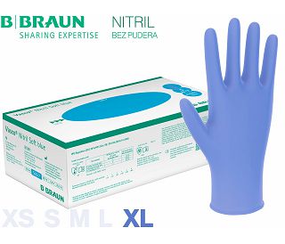 RUKAVICE NITRILNE Vasco Nitril Soft Blue XL, 180 kom., B. BRAUN
