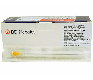 SPINALNE IGLE BD QUINCKE, 20G - 0.9 x 90 mm, žute, 25 komada