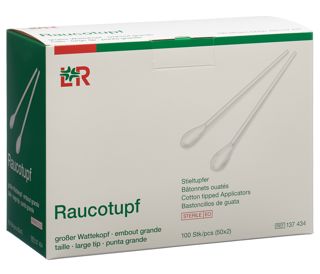 ŠTAPIĆI S VELIKOM VATENOM GLAVOM RAUCOTUPF, sterilni, 50 x 2 kom.