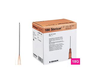 STERICAN IGLE 18G, 1.20 x 50 mm, roza, B Braun