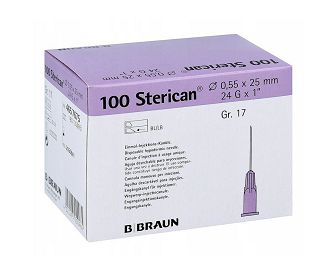 STERICAN IGLE 24G, 0.55 x 25 mm, ljubičaste, B Braun