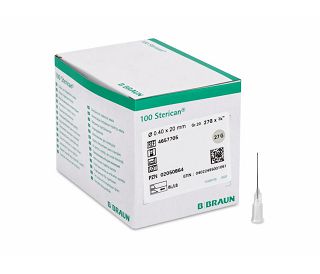 Sterican igle 27G, 0.40 x 20 mm, sive, B. BRAUN