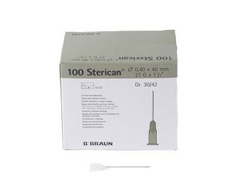 STERICAN IGLE ZA DENTALNU ANESTEZIJU, 27G, 0.4 x 40 mm, sive, B Braun