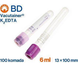 VACUTAINER® K2EDTA, 6 ml, 100 komada