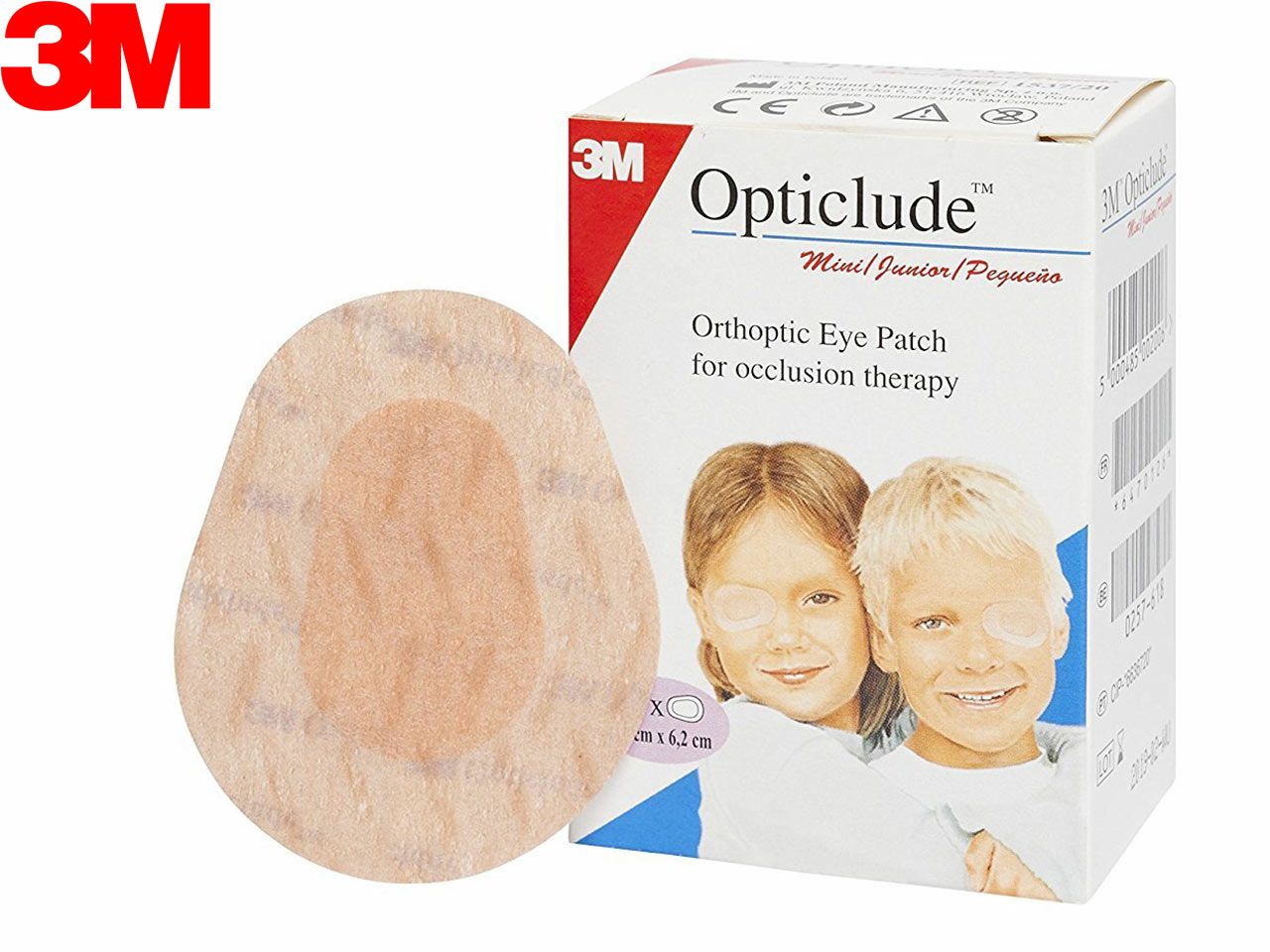 OPTICLUDE MINI Junior, 5,0 × 6,2 cm, flaster za prekrivanje oka, 20 kom., 3M 1537