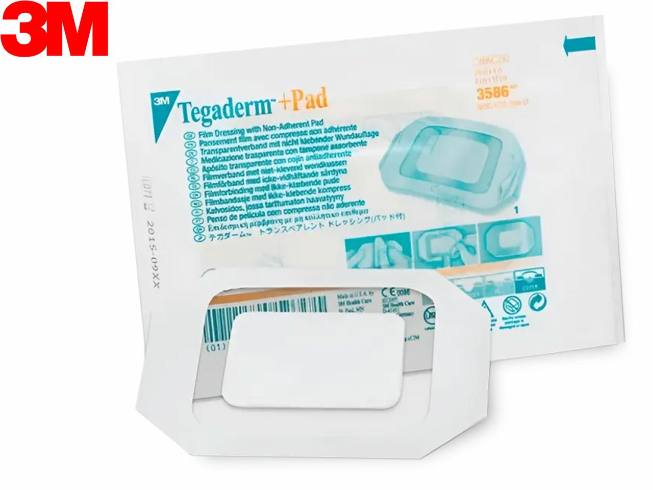 TEGADERM™ + PAD, 9 × 10 cm, ljepljivi oblog za ranu, 25 kom. 3M 3586