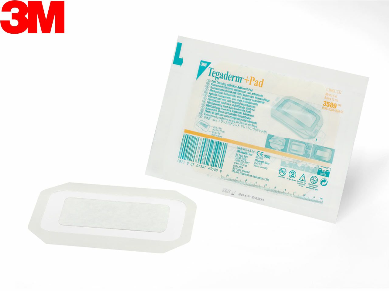 TEGADERM™ + PAD, 9 × 15 cm, ljepljivi oblog za ranu, 25 kom. 3M 3589