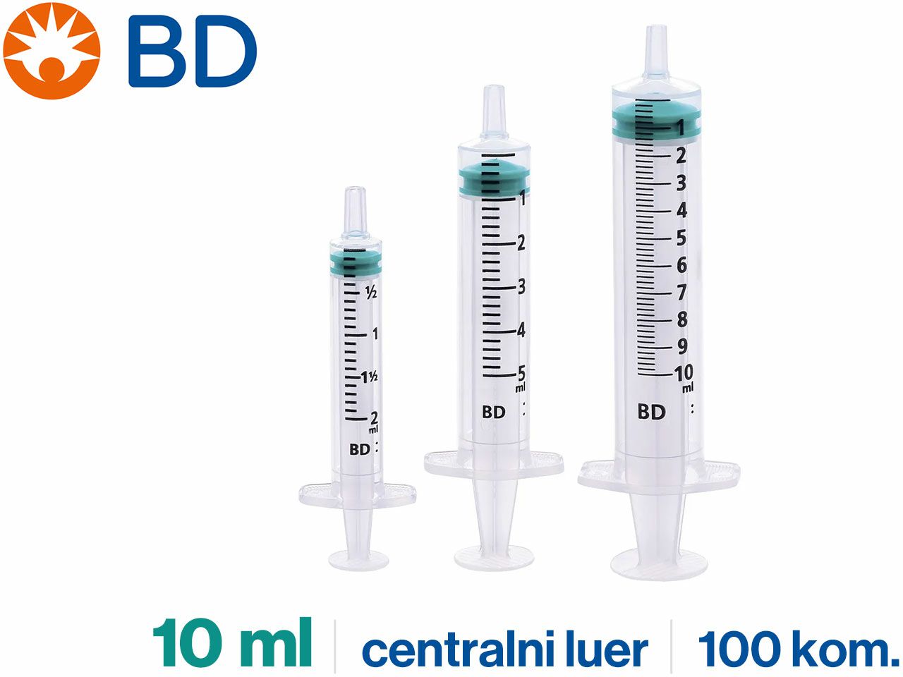 TRODIJELNA ŠPRICA, 10 ml, centralni luer, BD Emerald™