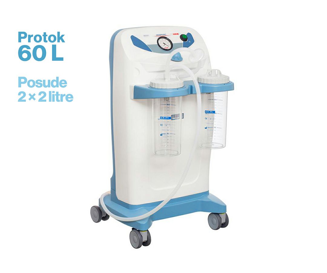 CLINIC PLUS ASPIRATOR 60 L, 2x2 litre