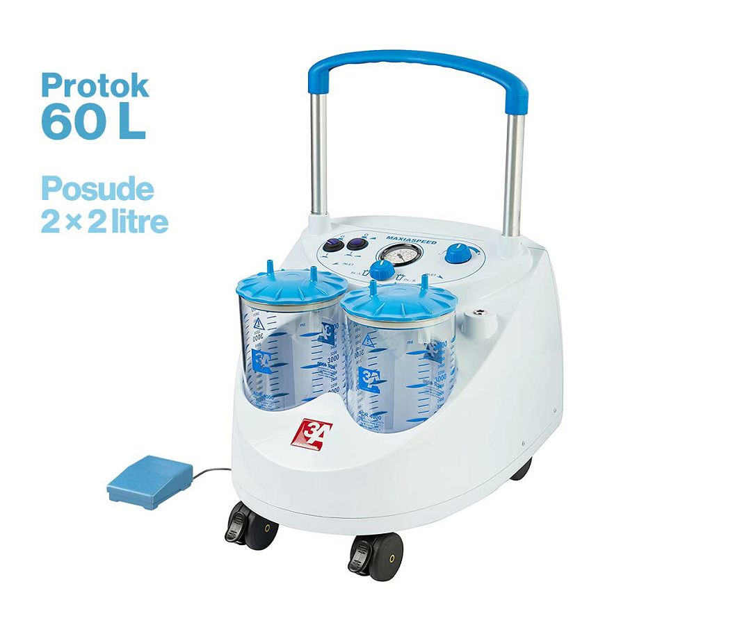 MAXI ASPEED ASPIRATOR 60 L, 2×2 litre, s nožnim prekidačem