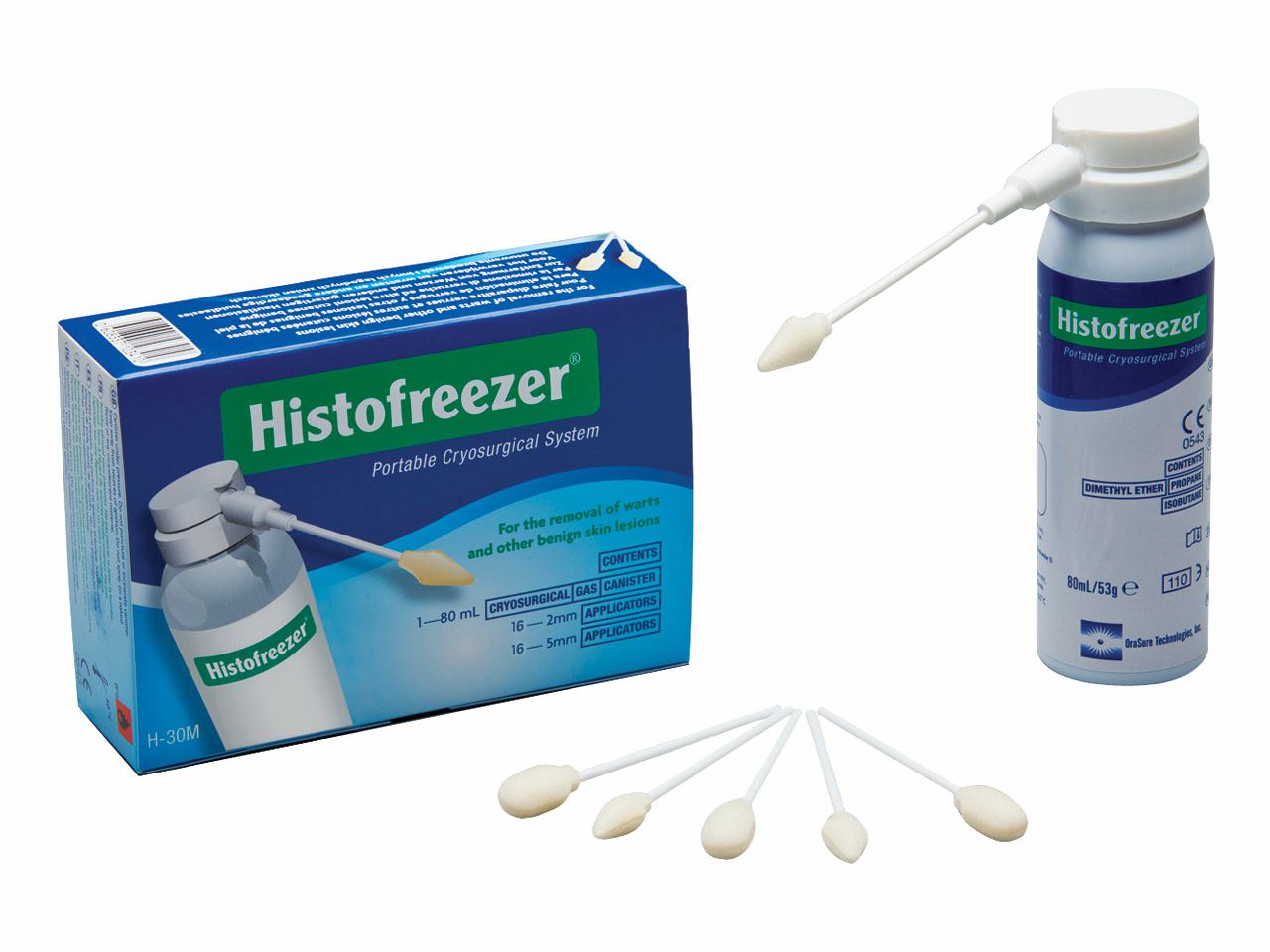 HISTOFREEZER MINI - 80 ml + 16 aplikatora 2 mm, 16 aplikatora 5 mm