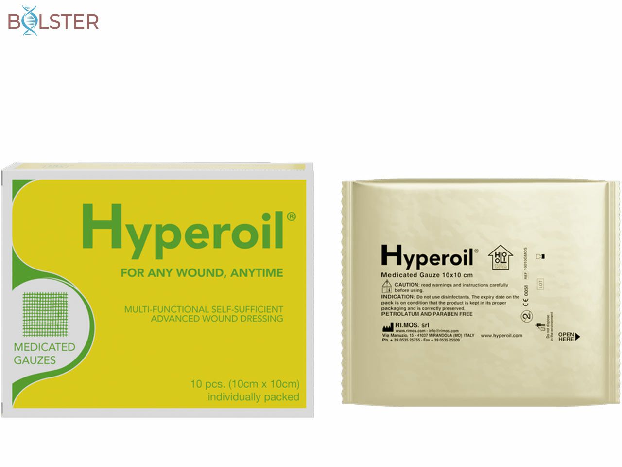 Hyperoil® medicinska gaza 10 x 10 cm