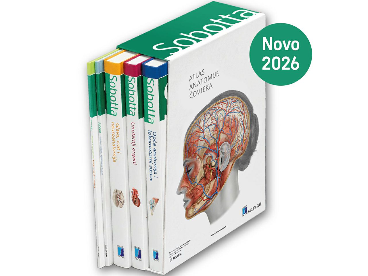 ATLAS ANATOMIJE ČOVJEKA I. + II. + III. SVEZAK + TABLICE + MAPA + KUTIJA, Johannes Sobotta