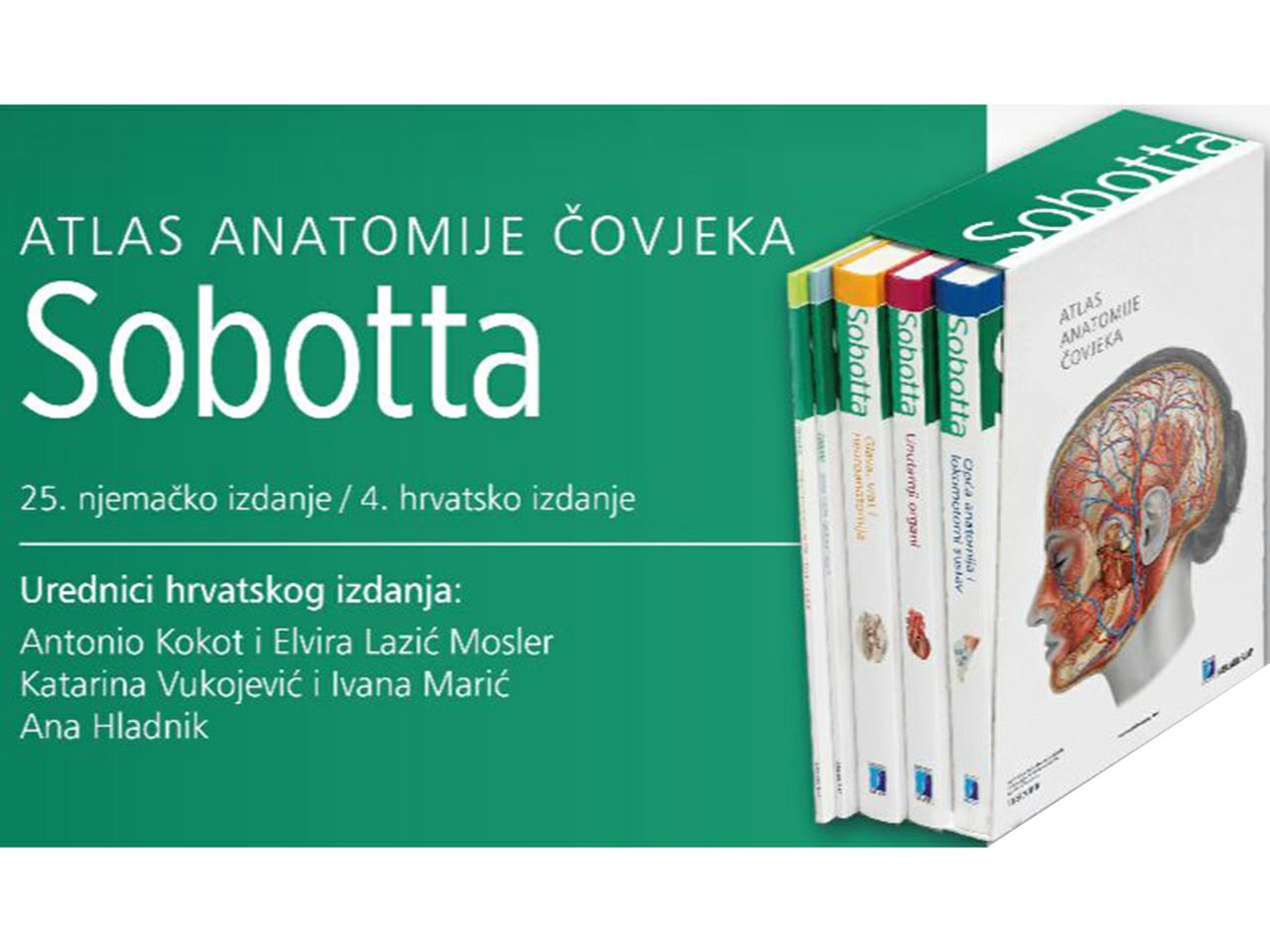 ATLAS ANATOMIJE ČOVJEKA I. + II. + III. SVEZAK + TABLICE + MAPA + KUTIJA, Johannes Sobotta