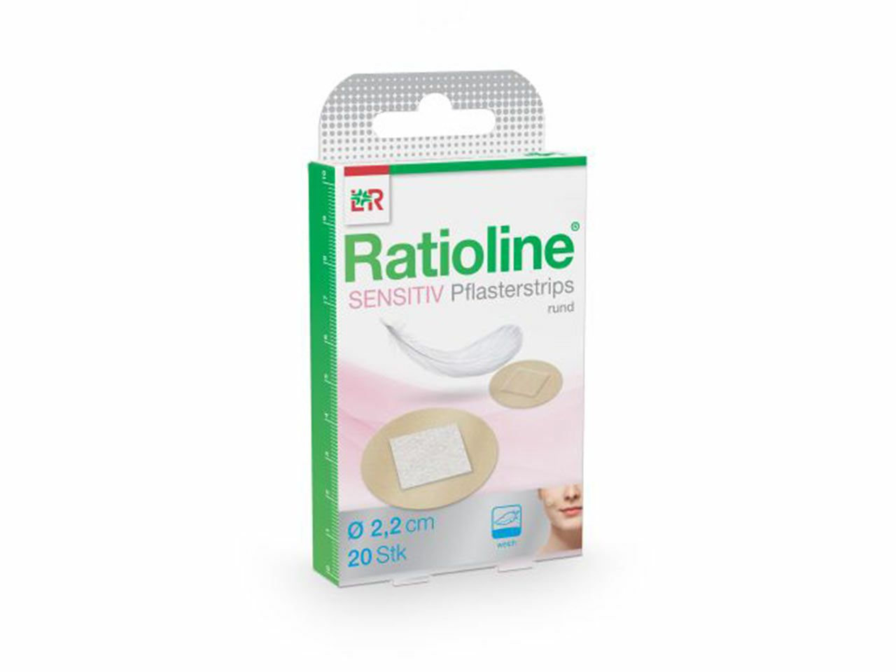 FLASTER RATIOLINE SENSITIVE 2.2 cm, okrugli, 20 kom.