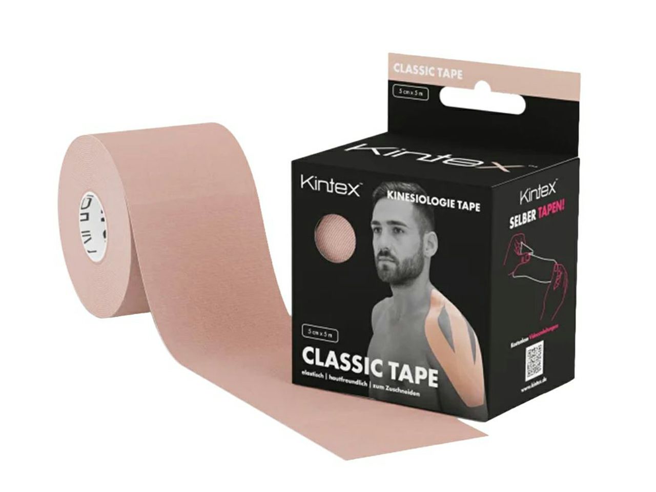 KINEZIOLOŠKA TRAKA KINTEX CLASSIC, BEŽ, 5 cm× 5 m