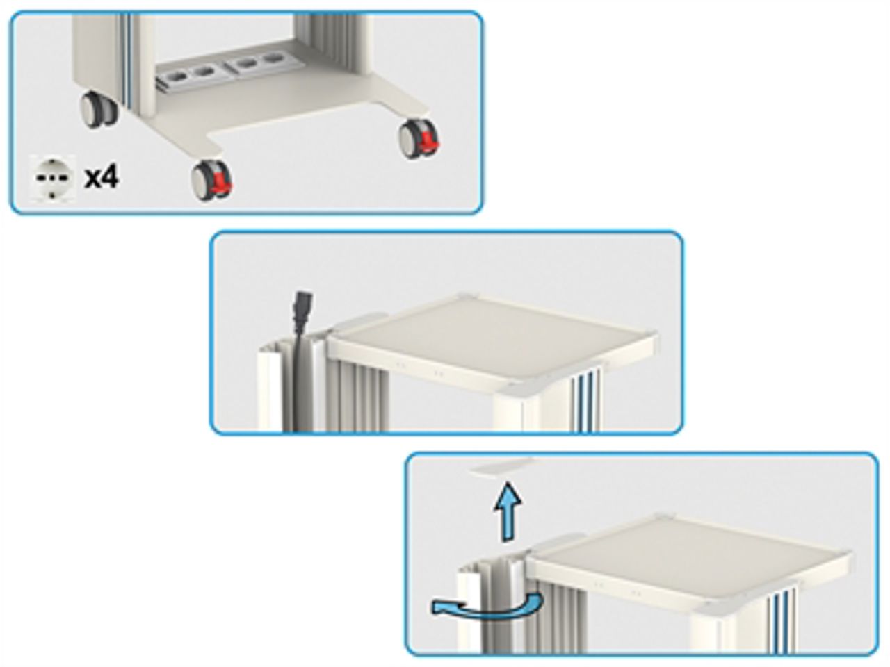 KOLICA EASY POWER - 2 POLICE, 40 x 36 cm + BAZA
