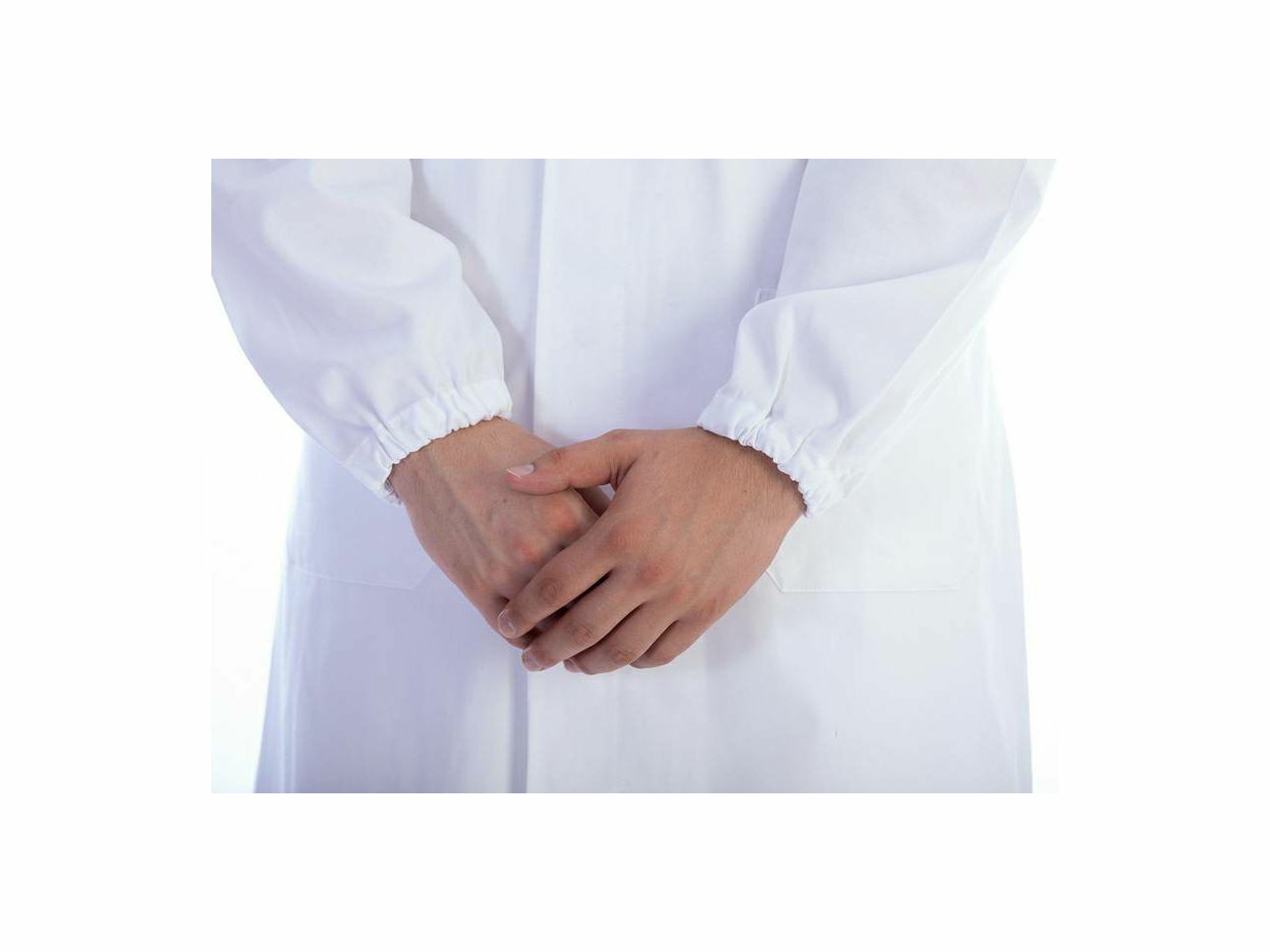 LABORATORIJSKA/LIJEČNIČKA KUTA, BIJELA, UNISEX, VEL. XS, KOPČANJE NA DRUKER
