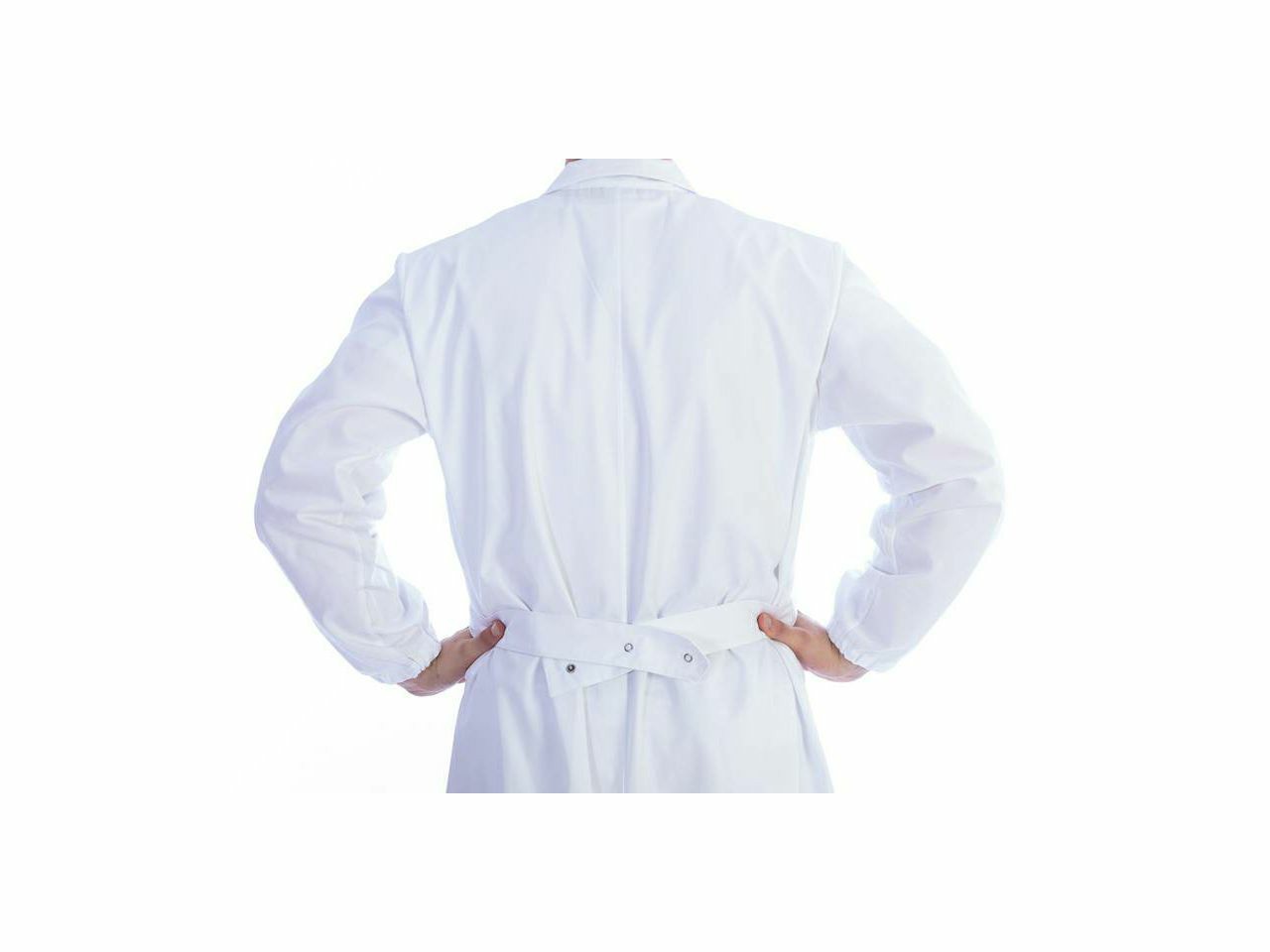 LABORATORIJSKA/LIJEČNIČKA KUTA, BIJELA, UNISEX, VEL. XXL, KOPČANJE NA DRUKER