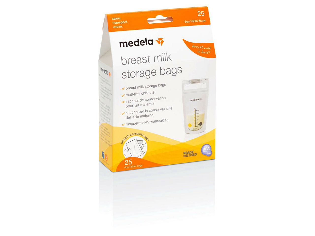 Medela vrećice za pohranu mlijeka, 25 kom, 180ml