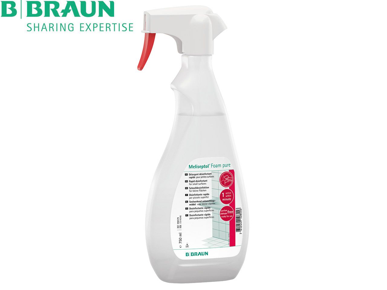 DEZINFICIJENS MELISEPTOL FOAM PURE 750ml s raspršivačem, B. BRAUN          