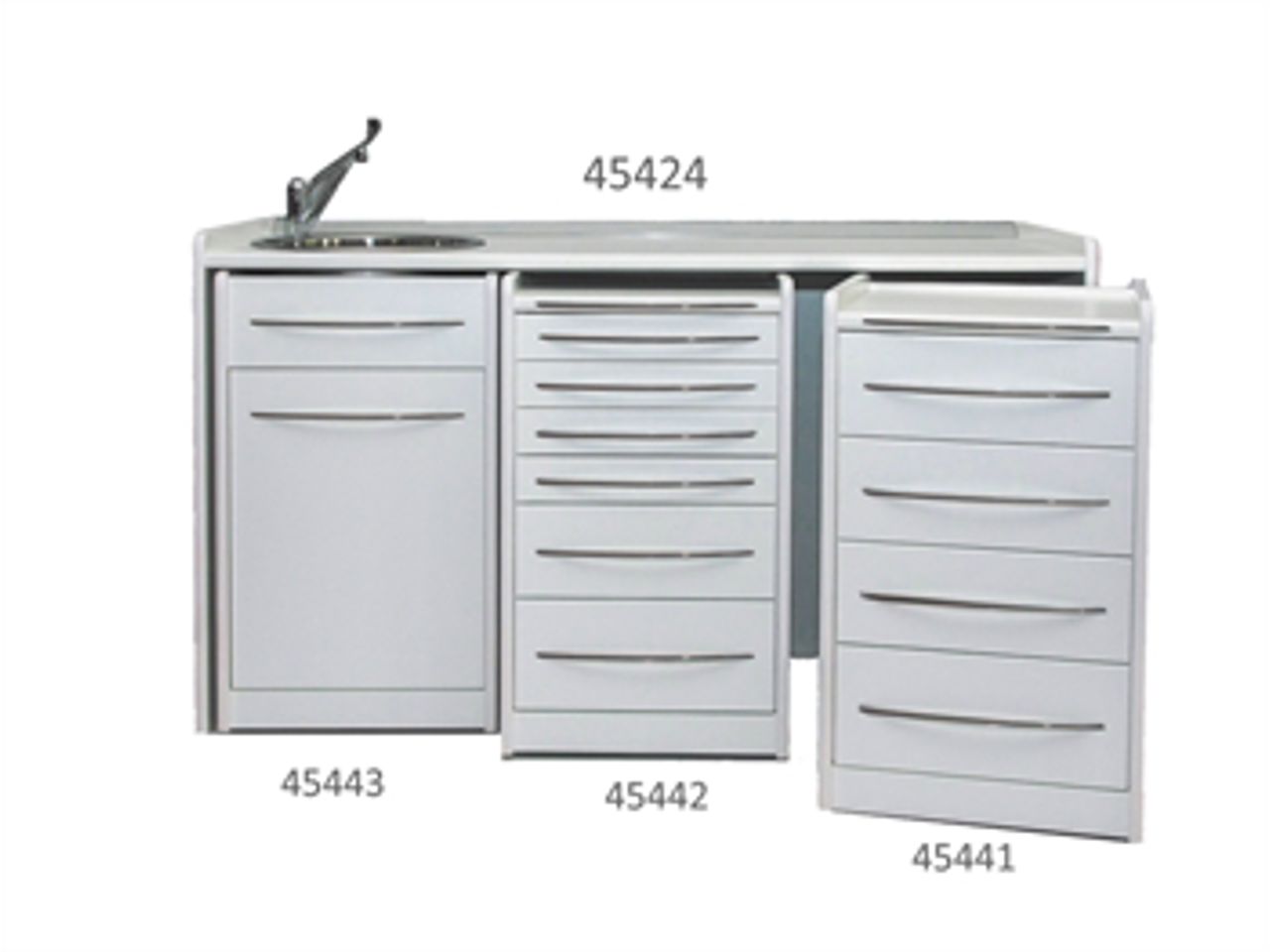 MOBILNI ORMARIĆ GE416 – 4 LADICE, 49 cm – BIJELI