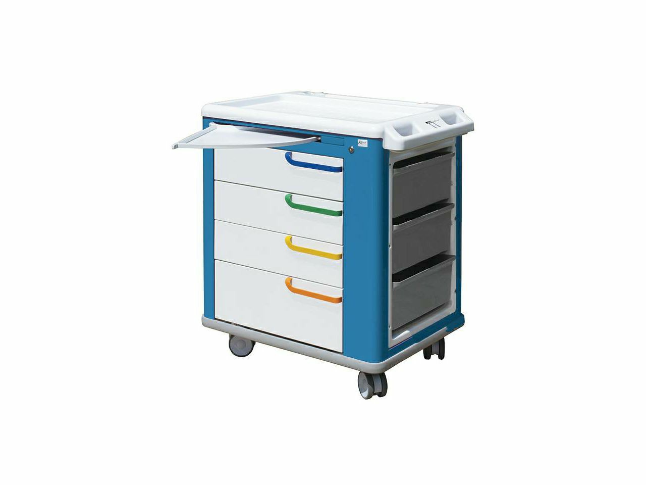 MULTIFUNKCIONALNA KOLICA – standard – bijelo/plava, 65 × 88 × V 100 cm