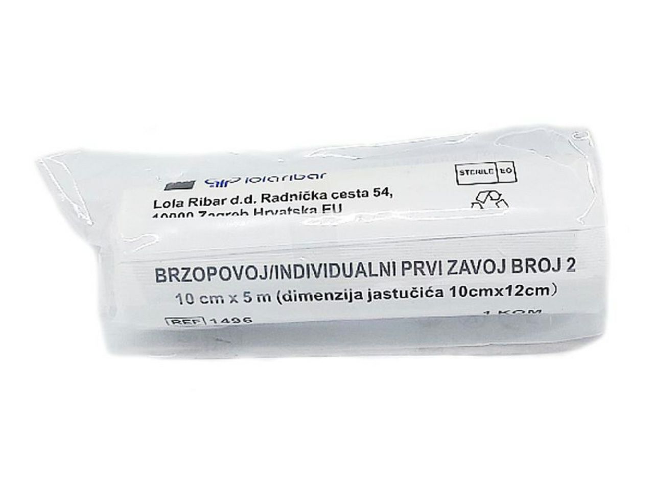 PRVI ZAVOJ br. 2, 10 cm x 5 m, STERILNI (1496 LOLA)
