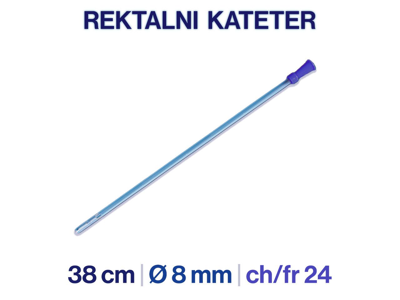  REKTALNI KATETER CH 24, 38 cm, 20 kom.