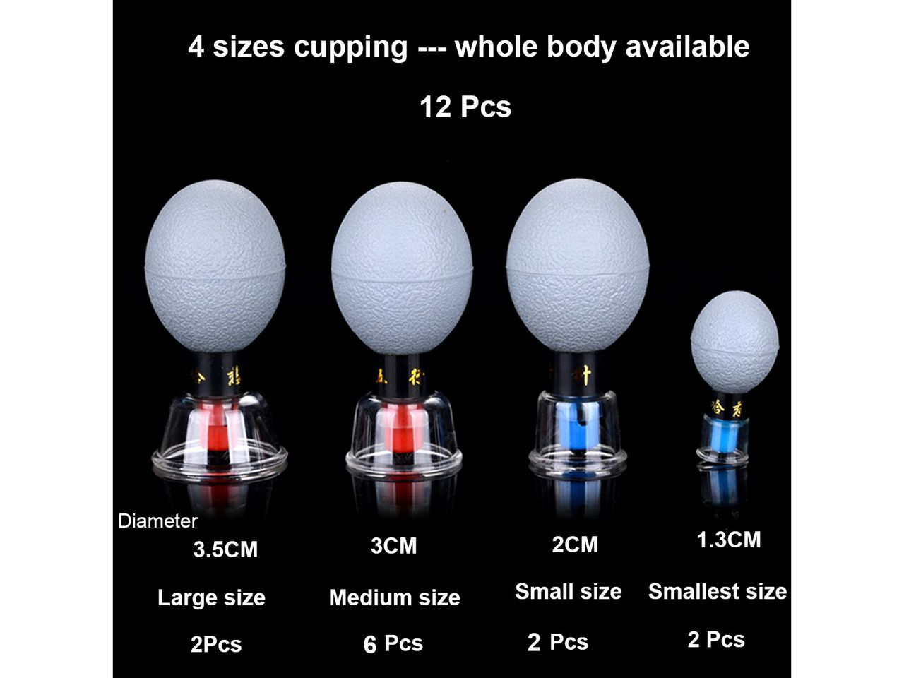 SET ZA CUPPING MAGNETSKI HACI, 12 kom.