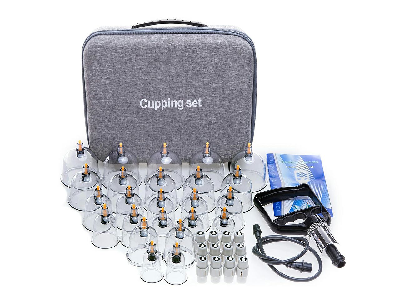 SET ZA CUPPING s pumpom, 24 plastičnih čaša, u torbi