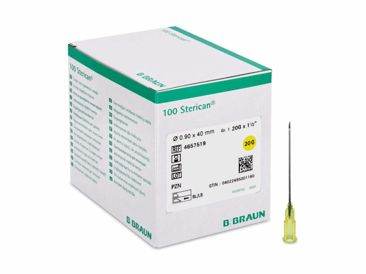 Sterican igle 20G, 0.90 x 40 mm, žute, B. BRAUN